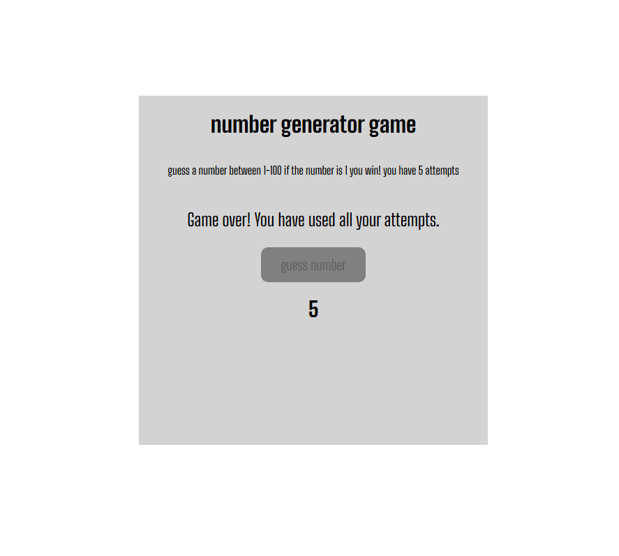 Guess Number Game